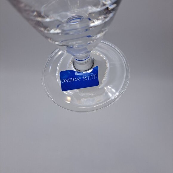 Oneida Schott Zweisel Footed Pilsner Champagne Glass Goblet 16 Fl Oz Crystal - Picture 3 of 16